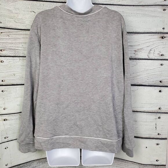 All In Motion Women’s Cardigan Gray Button Front Lounge Top Size L - Picture 4 of 7